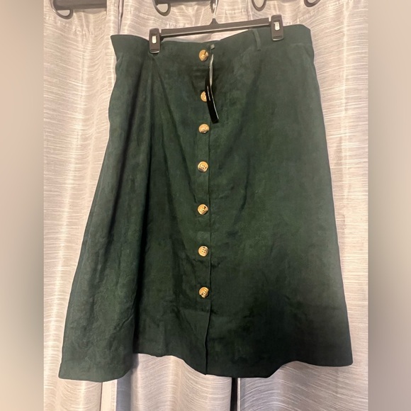 Allegra K A-Line Button Skirt Vintage Y2K Cottagecore Midi Skirt Elastic Waist - Picture 2 of 6